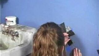 Initiating sexy girl in the art of blowjob gloryhole 15 porn video